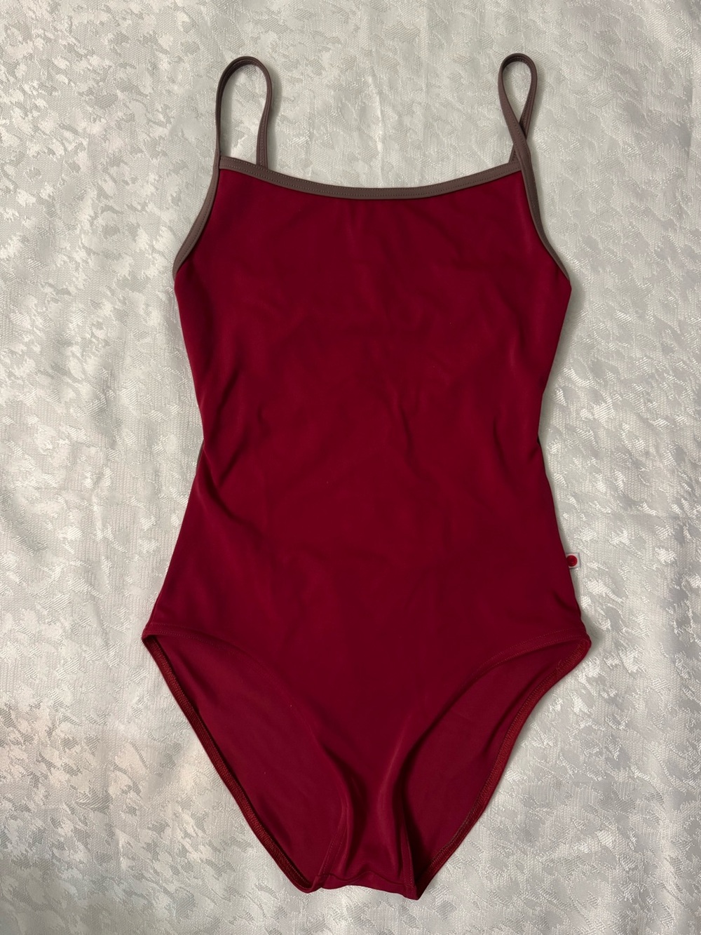 Yumiko Burgundy leotard with Contrast Trim. SizeM.Burst lining.Great condition.